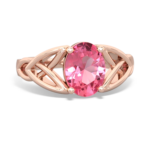 pink sapphire celtic ring