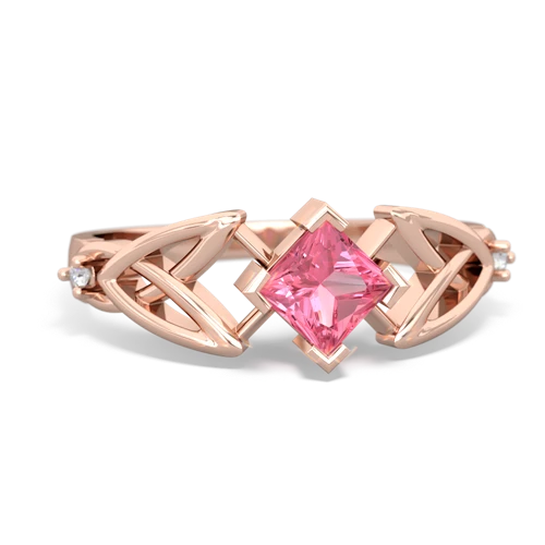 pink sapphire celtic ring