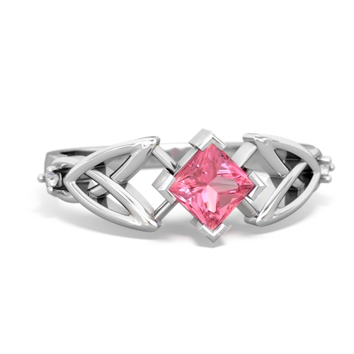 pink sapphire celtic ring