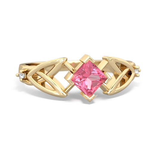 pink sapphire celtic ring