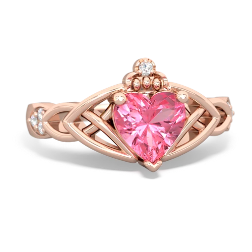 pink sapphire celtic ring