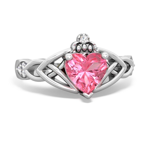 pink sapphire celtic ring