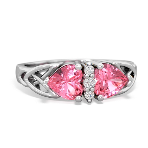 pink sapphire celtic ring