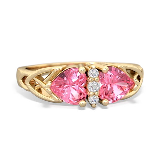 pink sapphire celtic ring