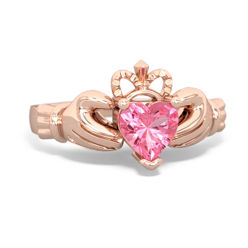 pink sapphire claddagh ring