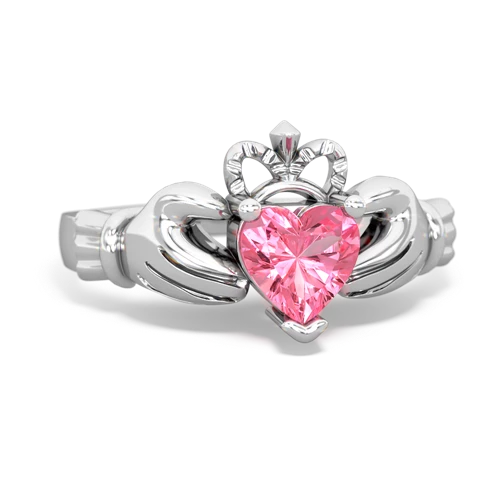 pink sapphire claddagh ring