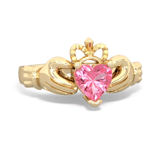 pink sapphire claddagh ring