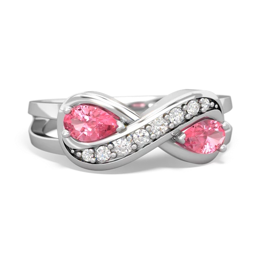 pink sapphire diamond infinity ring