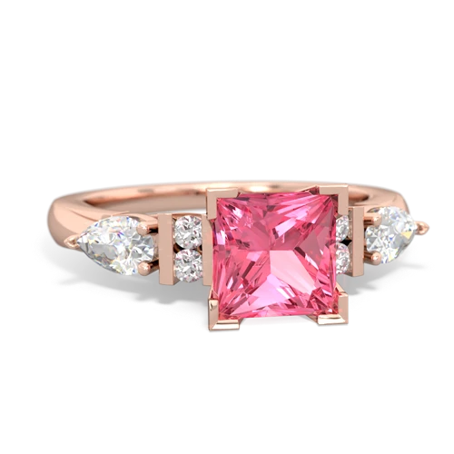 Lab Pink Sapphire Engagement Lab Created Pink Sapphire ring Ring