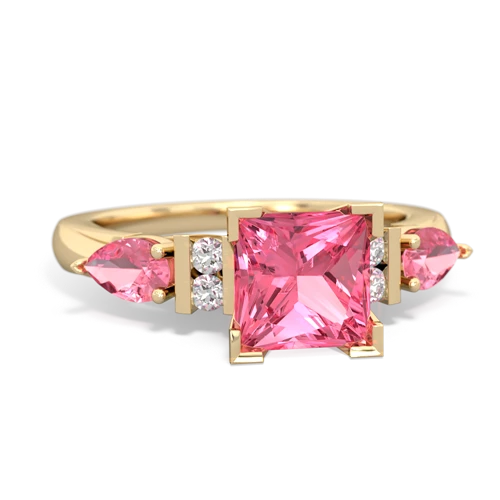 Lab Pink Sapphire Lab Created Pink Sapphire with  and  Engagement ring Ring