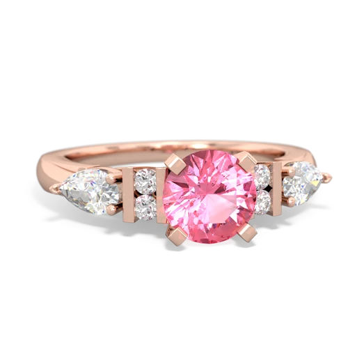 Lab Pink Sapphire Engagement Lab Created Pink Sapphire ring Ring