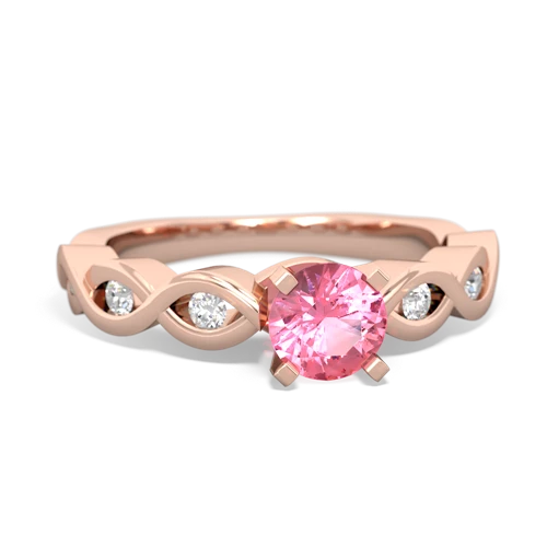 Lab Pink Sapphire Infinity Engagement Lab Created Pink Sapphire ring Ring