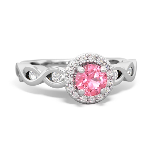 Lab Pink Sapphire Infinity Engagement Lab Created Pink Sapphire ring Ring