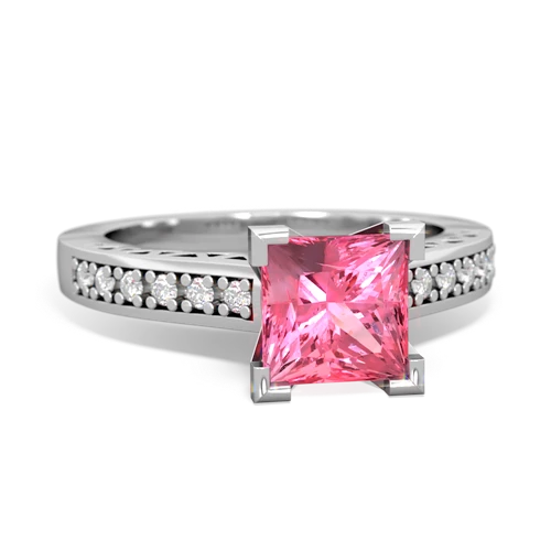 Lab Pink Sapphire Art Deco Lab Created Pink Sapphire ring Ring
