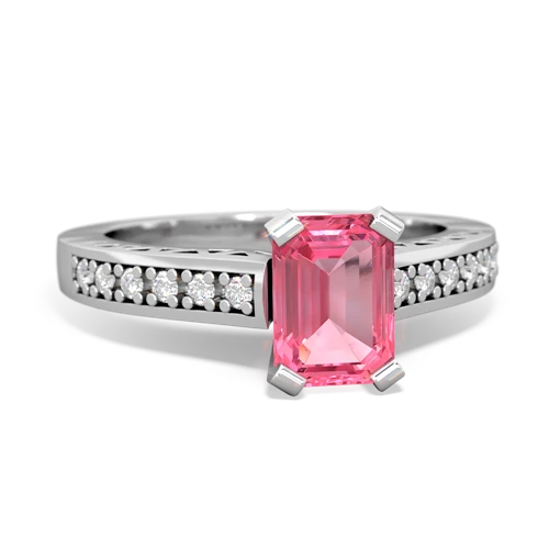 Lab Pink Sapphire Art Deco Lab Created Pink Sapphire ring Ring
