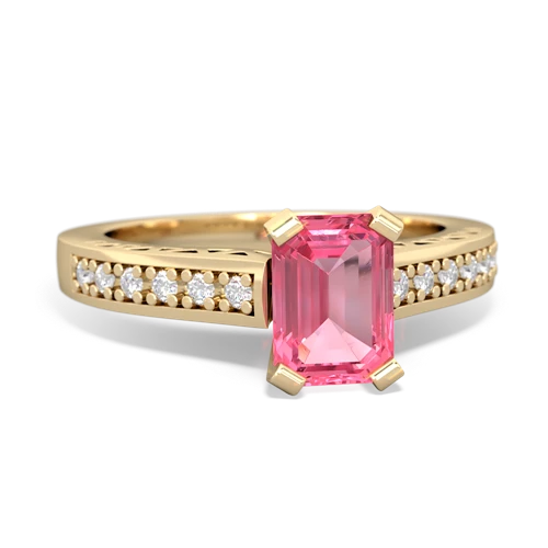 Lab Pink Sapphire Art Deco Lab Created Pink Sapphire ring Ring