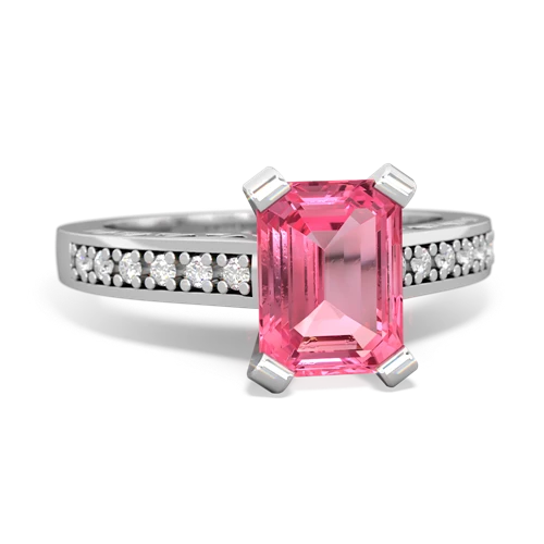 Lab Pink Sapphire Art Deco Lab Created Pink Sapphire ring Ring