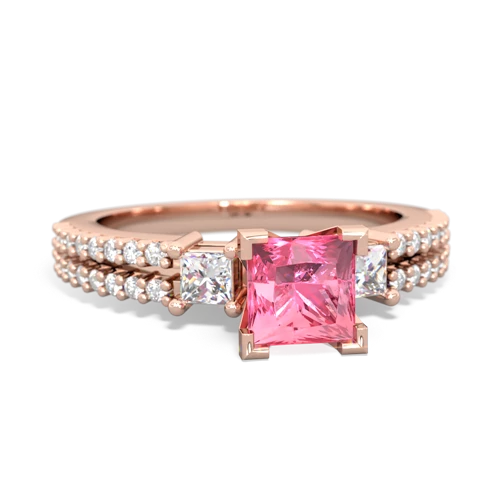 Lab Pink Sapphire Engagement Lab Created Pink Sapphire ring Ring