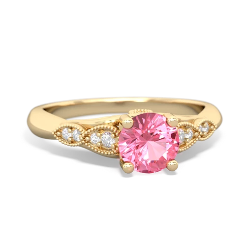 Lab Pink Sapphire Antique Elegance Lab Created Pink Sapphire ring Ring