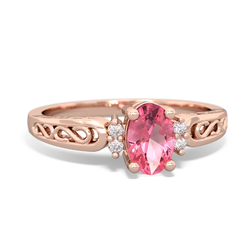 pink sapphire filligree ring