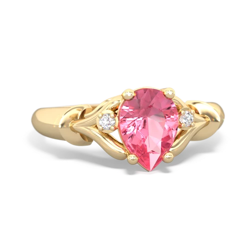 Lab Pink Sapphire Gothic Pear Lab Created Pink Sapphire ring Ring