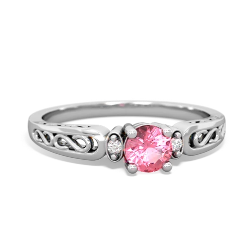 pink sapphire filligree ring