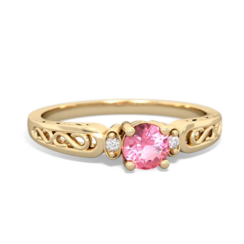 pink sapphire filligree ring