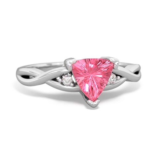Lab Pink Sapphire Twist Lab Created Pink Sapphire ring Ring