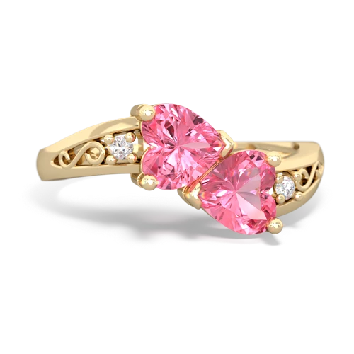 pink sapphire filligree ring