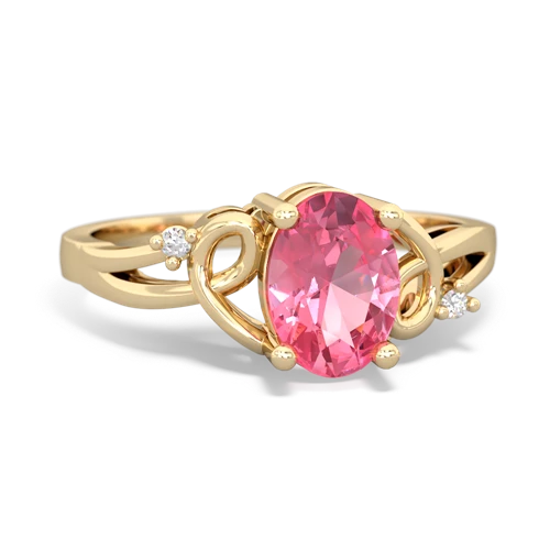 Lab Pink Sapphire Swirls Lab Created Pink Sapphire ring Ring