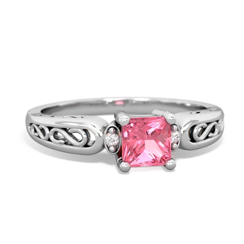 pink sapphire filligree ring