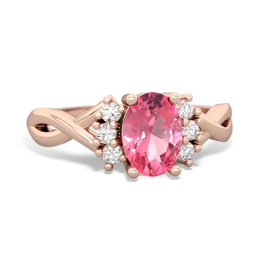 Lab Pink Sapphire Victorian Twist Lab Created Pink Sapphire ring Ring