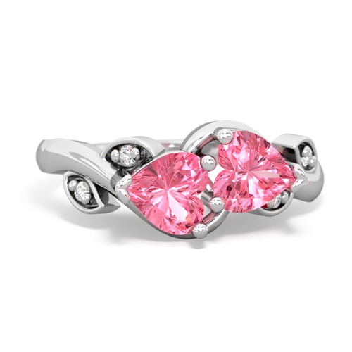 Lab Pink Sapphire Floral Elegance Lab Created Pink Sapphire ring Ring