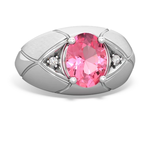 Lab Pink Sapphire Men's Lab Created Pink Sapphire ring Ring