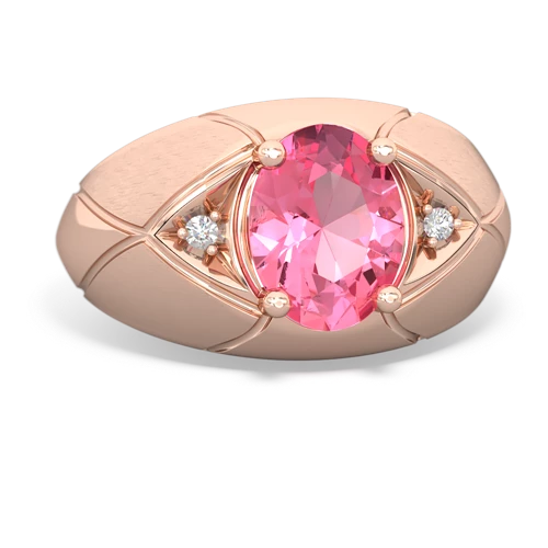 pink sapphire mens ring