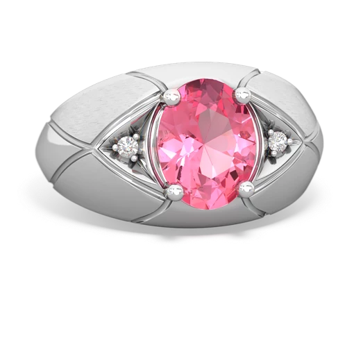 pink sapphire mens ring