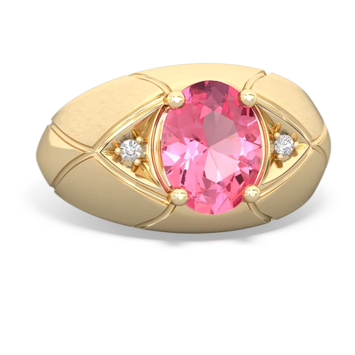 pink sapphire mens ring