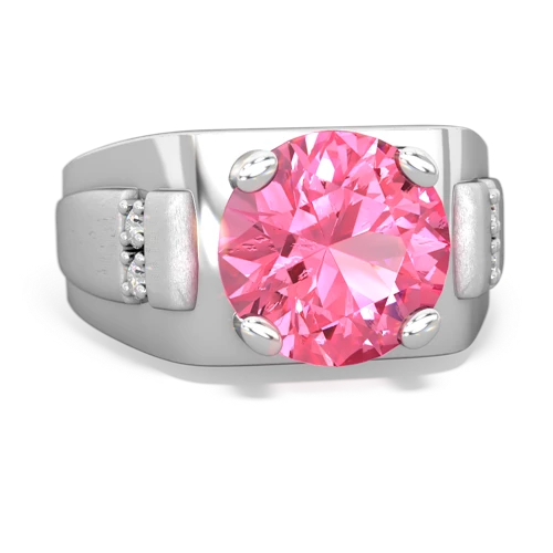 pink sapphire mens ring