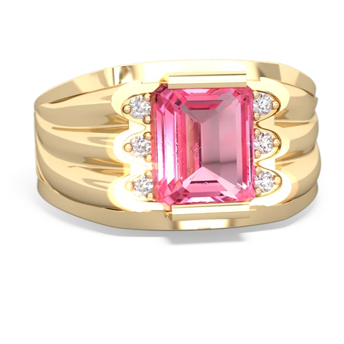 pink sapphire mens ring