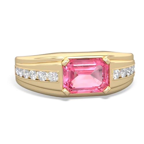 pink sapphire mens channel ring