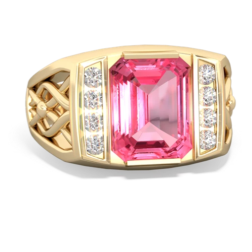 pink sapphire mens vine ring
