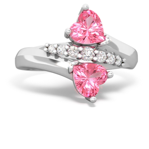 pink sapphire modern ring