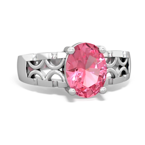 pink sapphire modern ring