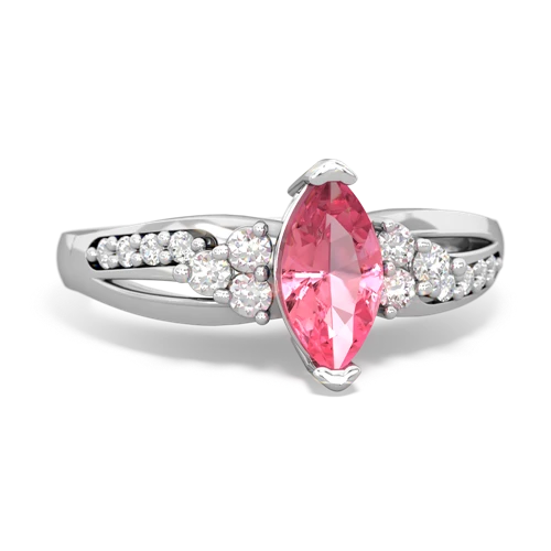 Lab Pink Sapphire Antique Style Lab Created Pink Sapphire ring Ring