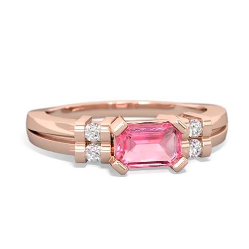 pink sapphire modern ring