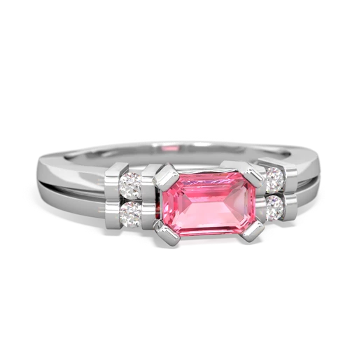 pink sapphire modern ring