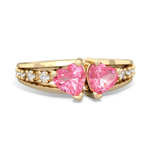 pink sapphire modern ring