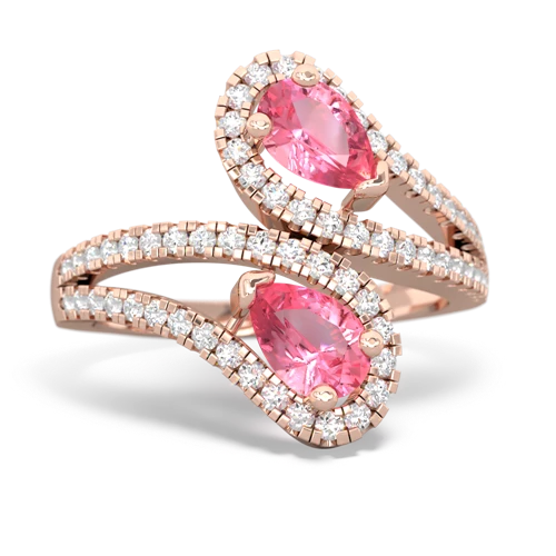 pink sapphire pave swirls ring