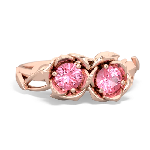 pink sapphire roses ring