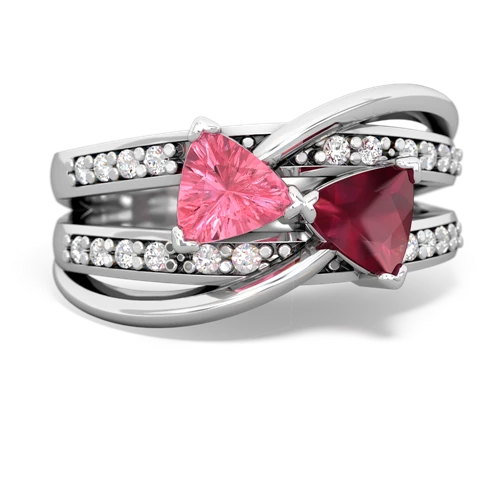pink sapphire-ruby couture ring